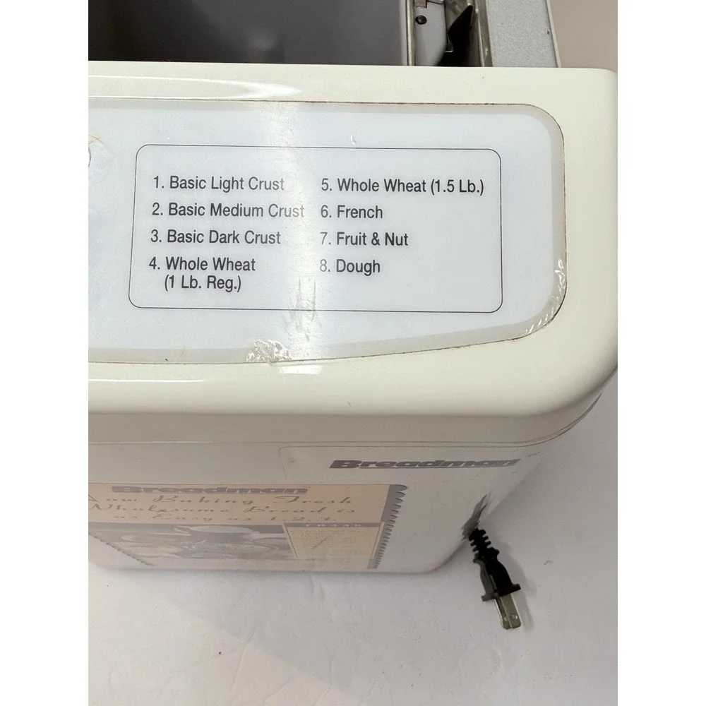 Breadman TR-440 Automatic Bread Maker 1.5 Lb Loaf Homemaker Fresh Baked‎ Easy